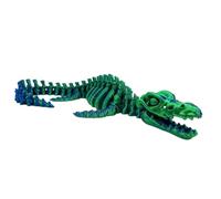 CASOME 3D Printed Mosasaurus Fossil Model, Educational Dinosaur Skeleton Replica for Science Learning, Classroom Display & Collector Gift(Green)