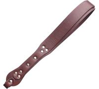 CASOME PU Leather Riding Crop for Horse Training, 15.7 Inch Equestrian Whip with Non-Slip Handle, Durable Horse Crop with Stainless Steel Rivets and D-Ring for Dressage and Riding Practice(Brown)