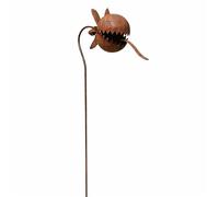 CASOME Vintage Metal Carnivorous Plant Garden Stake - Rustic Outdoor Yard Decor, Creative Lawn Sculpture For Patio, Flower Beds & Garden Lovers(L)