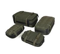 CASONMMAX 4 Set Tactical Packing Cubes ，Compressible Mesh Duffle Storage Bag,Portable Edc Molle Pouch Organizer. (OD GREEN)