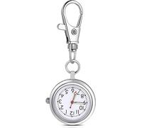 CASOTA Vintage Quartz Pocket Watch Keychain Large Dial Nurse Pocket Watch with Key Buckle Unisex Portable Watch for Kids Men Nurses