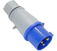 Casoter 16A 240V 3-Pin Weather Proof Industrial Plug, Conform to ICE309-2 Dustproof Replacement Plug, 1 Pack
