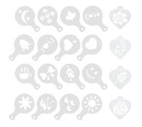 Casoter 20 PCS Coffee Stencils Personalised Latte Art and Cake Decor Templates