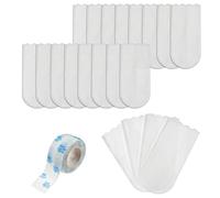 Casoter 20 Pieces Disposable Dog Paw Protector Set for Injured Paws, Waterproof Boots with Medical Tape, White