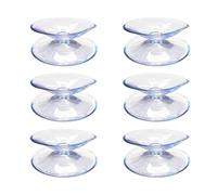 Casoter 6 Pack Clear Double-Sided Suction Cups, 40mm PVC Plasti, Table Top Protection Pads, Glass and Mirror Mounting