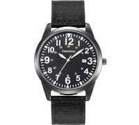 Casotime Tactical Military Watch for Men - Field-Tested Analog Quartz with Luminous Dial, 30M Water Resistant Nylon Band & Second Hand | Unisex Army Sport Wristwatch