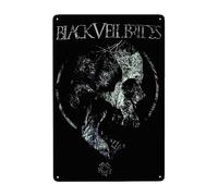 CASOWAT Black Rock Veil Brides Band Metal Tin Sign Wall Iron Painting For Home Bar Cafe Bedroom Poster Decor 8 X 12 Inch