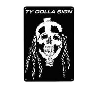 CASOWAT Ty Rapper Dolla Singer Sign Metal Tin Sign Wall Iron Painting For Home Bar Cafe Bedroom Poster Decor 8 X 12 Inch
