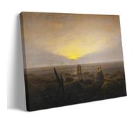 Caspar David Friedrich Classic Posters Moon Rising over Sea Canvas Wall Art Picture Prints Hanging Photo Idea Decor Homes Artworks 24x36inch(60x90cm)