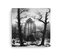 Caspar David Friedrich Famous Painters' Works(Monastery Ruins in The Snow)Printing Posters Picture Print Canvas Wall Paint Arts Decor Modern Home Artworks Gift Idea 20x20inch(50x50cm)
