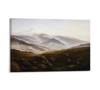 Caspar David Friedrich Poster Work《Riesengebirge》 Canvas Wall Art Picture Prints Hanging Photo Idea Decor Homes Artworks 08x12inch(20x30cm)