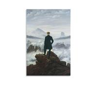 Caspar David Friedrich - The Wanderer Above The Sea of Fog 1818 Wall Art Poster Prints Home Decor Picture Canvas Painting Posters 24x36inch(60x90cm)