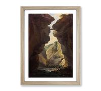 Caspar Wolf Dala River Classic Painting Framed Print | A3 Oak Framed Wall Art | Ready to Hang | Classic Animal Picture | Living Room Bedroom Lounge Office