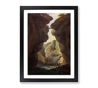 Caspar Wolf Dala River Classic Painting Framed Wall Art Print, Ready to Hang Picture for Living Room Bedroom Home Office Décor, Black A4 (34 x 25 cm)