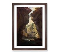 Caspar Wolf Dala River Framed Print | A2 Walnut Framed Wall Art | Ready to Hang | Modern Animal Picture | Living Room Bedroom Lounge Office