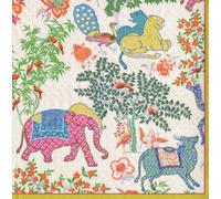 Caspari 11930B Entertaining Le Jardin De Mysore Cocktail Napkins, Box of 40, Multicolor
