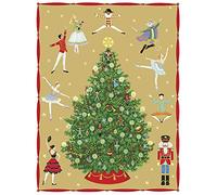Caspari 5 x Christmas Greeting Cards Notelets & envelopes - Nutcracker Ballet - 118mm x 153mm