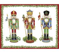 Caspari 5 x Christmas Greeting Cards Notelets & envelopes - Nutcrackers - 118mm x 153mm