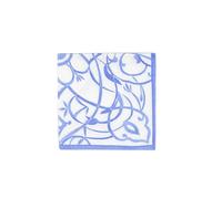 Caspari Algarve Ceramic Blue Paper Linen Cocktail Napkins - 15 Per Package