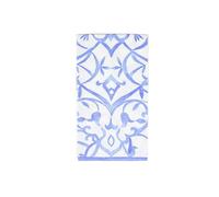 Caspari Algarve Ceramic Blue Paper Linen Guest Towel Napkins - 12 Per Package