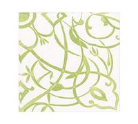 Caspari Algarve Moss Green Leaves by Brigitte Murat Luncheon Paper Linen Table Napkins 15 in a Pack 33cm Square