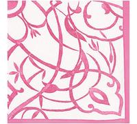 Caspari Algarve Paper Linen Dinner Napkins in Fuchsia - 12 Per Package