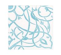 Caspari Algarve Paper Linen Luncheon Napkins in Aqua - 15 Per Package