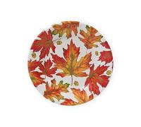 Caspari Autumn Hues White Salad & Dessert Plates - 8 Per Package