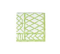 Caspari Bamboo Screen Moss Green Paper Linen Dinner Napkins - 12 Per Package