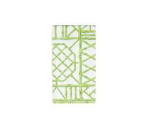 Caspari Bamboo Screen Moss Green Paper Linen Guest Towel Napkins - 12 Per Package