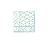 Caspari Bamboo Screen Robin's Egg Paper Linen Cocktail Napkins - 15 Per Package