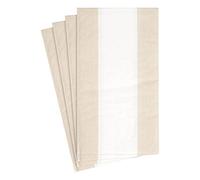 Caspari Bandol Stripe Paper Guest Towel Napkins in Natural, Pack of 15