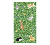 Caspari Bunnies and Boxwood Paper Guest Towel Napkins - 15 Per Package