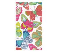 Caspari Butterflies Bright Guest Towel Napkins - 15 Per Package