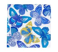 Caspari Butterflies Luncheon Napkins in Blue - 20 Per Package