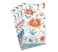 Caspari Chinese Ceramic Paper Guest Towel Napkins in White, 15 Per Package