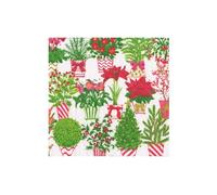 Caspari Christmas Flower Market Cocktail Napkins - 20 Per Package