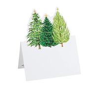 Caspari Christmas Trees with Lights Die-Cut Place Cards - 8 Per Package