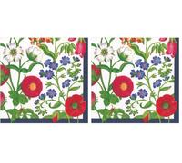 Caspari Cloisters Garden Luncheon Napkins in White - 20 Per Package (Pack of 2)