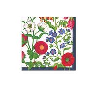Caspari Cloisters Garden Paper Cocktail Napkins in White - 20 Per Box