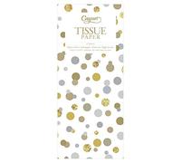 Caspari Confetti Metallics Foil Tissue Paper, 4 Sheets