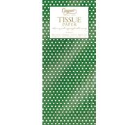 Caspari Dot Tissue Paper, Pack of 4, Green/White