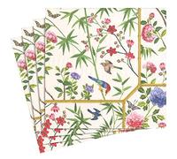 Caspari Entertaining Chinese Wallpaper Cream Get With Napkins Fabric/Paper Cream, Fabric, cream-coloured, 20x20x0.02 cm