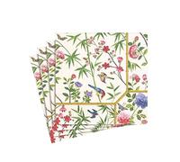Caspari Entertaining Chinese Wallpaper Cream Get With Napkins Fabric/Paper Cream, Fabric, cream-coloured, 12.5x12.5x0.02 cm