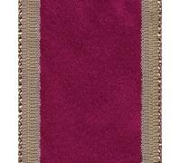 Caspari Entertaining with Caspari Solid Fuchsia and Gold Wired Ribbon
