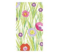 Caspari Entertaining with Flowers And Grasses Guest Towel, Paper, Green, 11 x 20 x 3 cm