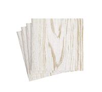 Caspari Faux Bois Birch Paper Linen Cocktail Napkins,Pack of 15