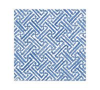 Caspari Fretwork Paper Luncheon Napkins in Blue - 20 Per Package