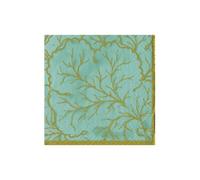 Caspari Gilded Majolica Saltwater Boxed Cocktail Napkins - includes 40 Boxed Cocktail Napkins