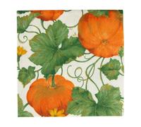 Caspari Heirloom Pumpkins Paper Luncheon Napkins in Ivory & Orange - 20 Per Package